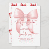 ブラッシング弓 | シックなブライダルシャワーの招待状 招待状 (正面/裏面)