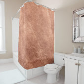 ブラッシング銅表面、メタリックテクスチャ。 シャワーカーテン (インサイチュ)