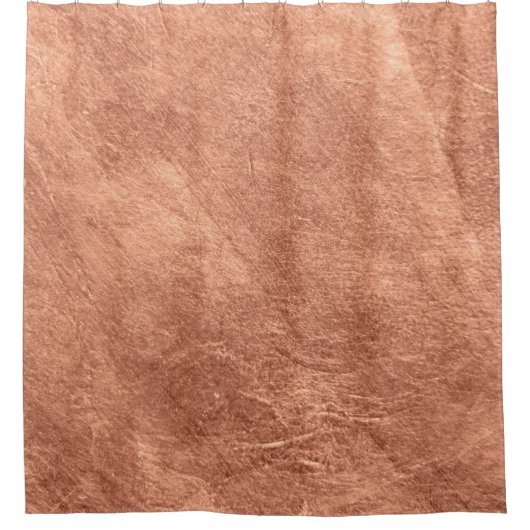 ブラッシング銅表面、メタリックテクスチャ。 シャワーカーテン (正面)