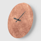 ブラッシング銅表面、メタリックテクスチャ。 ラージ壁時計 (傾斜)