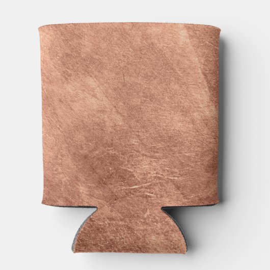 ブラッシング銅表面、メタリックテクスチャ。 缶クーラー (裏面)