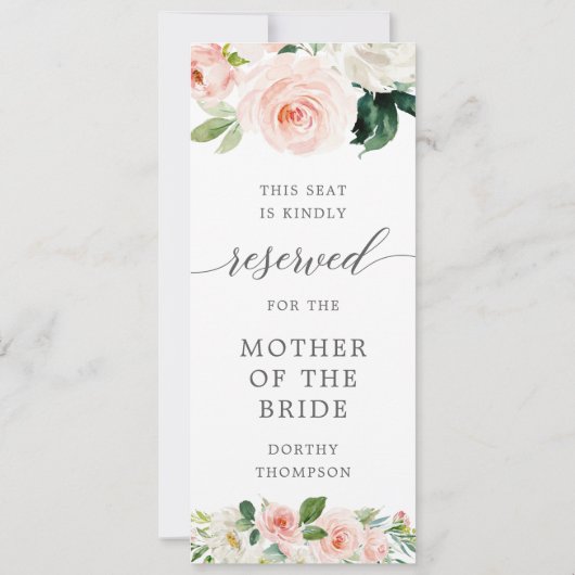 ブラッシング開花リザーブドシートラベルテンプレート セーブザデート (裏面)