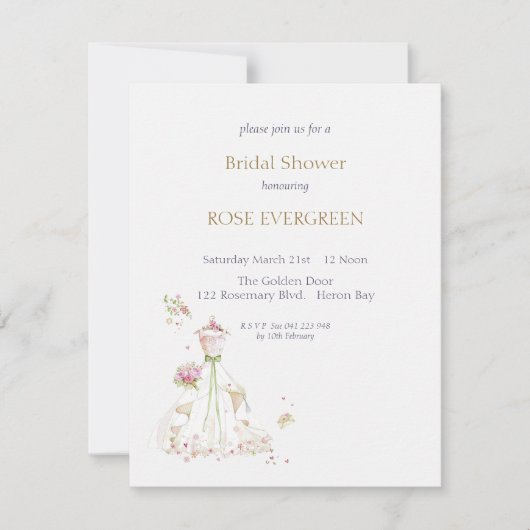 ブラッシング・ブライド開花 招待状 (正面)