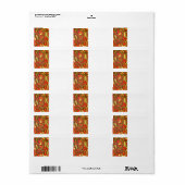 ブラッシーで明るい手色彩の鮮やかの抽象芸術・アート ラベル (フルシート)