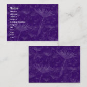 ブラッシーロックダンディリオン時計 – パープルカスタマイズ- 名刺 (正面/裏面)