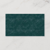 ブラッシーロック – 暗いターコイズ 名刺 (裏面)