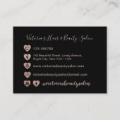 ブラッスタイリッシュクバラ金ゴールドグリッター化粧アーティストヘア 名刺 (裏面)