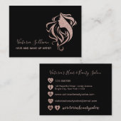 ブラッスタイリッシュクバラ金ゴールドグリッター化粧アーティストヘア 名刺 (正面/裏面)