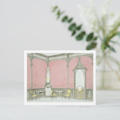 ブラッスリーのインテリアデザイン、イラストレーション ポストカード (スタンド正面)