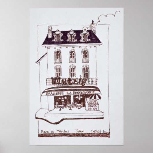 ブラッスリーラルネッサンス |ドゥ・マルシェ，ディナン ポスター (正面)