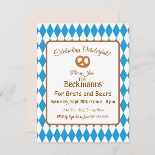 ブラッツアンドビアーズオクトーバーフェスト招待状2 招待状 (正面/裏面)