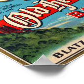 ブラッツオールドハイデルベルクヴィンテージビールラベル復元 ポスター (角)