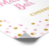 ブラッディマリー バー パーティー サイン ピンク & ゴールド コンフェッティ (角)