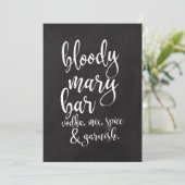 ブラッディマリー バー 費用対効果の高い ブラックボード 結婚式 看板 招待状 (スタンド正面)