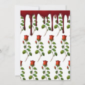 ブラッディ スカル ローズ 大人ハロウィン 衣装 パーティー 招待状 (裏面)