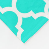 ブラットアクアウィットモロッコホテル#5ホットピンク2イニシャルモノグラム フリースブランケット (角)