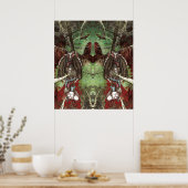 ブラッドウッドプリント ポスター (キッチン)