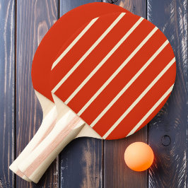 ブラッドオレンジのストライプとソリッド 卓球ラケット