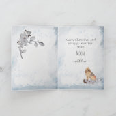 ブラッドカスタマイズドハウンド犬の母のクリスマス シーズンカード (内部)