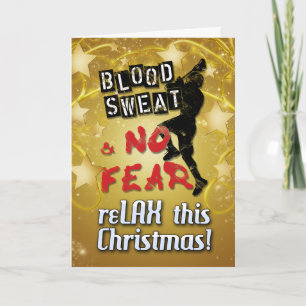 ブラッドスウェット&ノー恐怖ラクロスクリスマスカード シーズンカード