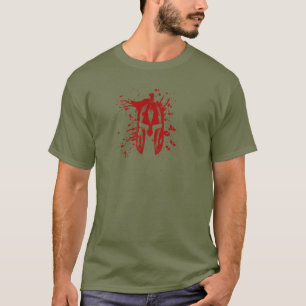 ブラッドスパルタンヘルメットアメリカンスパルタンモロンラベ Tシャツ