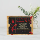 ブラッドスプラッター ヴィンテージ ハロウィンパーティー チケット 招待状 (スタンド正面)