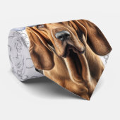 ブラッドハウンドおもしろいクリスマス犬の恋人 ネクタイ (ロール)