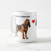 ブラッドハウンドが大好き コーヒーマグカップ (正面左)