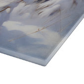 ブラッドハウンドが雪のクリスマスを過ごす カッティングボード (角)