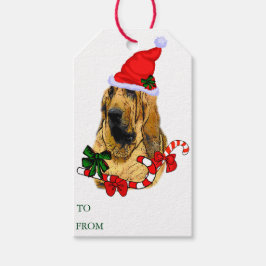 ブラッドハウンドのクリスマスギフトタグ ギフトタグ