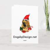 ブラッドハウンドのクリスマスプレゼント シーズンカード (裏面)