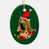 ブラッドハウンドのクリスマス セラミックオーナメント (裏面)