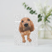 ブラッドハウンドの子犬 ポストカード (スタンド正面)