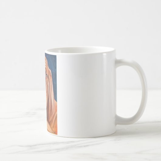 ブラッドハウンドの油絵マグカップ  コーヒーマグカップ (右)