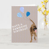 ブラッドハウンドの誕生日 カード (黄色い花)