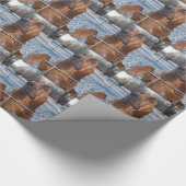 ブラッドハウンドの顔 ラッピングペーパー (角)