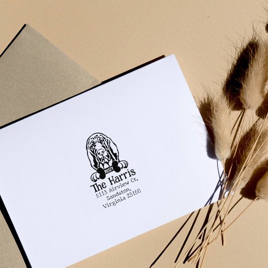 ブラッドハウンドカスタム犬、差出人住所 ラバースタンプ