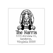 ブラッドハウンドカスタム犬、差出人住所 ラバースタンプ (インプリント)