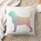 ブラッドハウンドカラフルジオパターンシルエットパステル クッション (ブランケット)