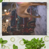 ブラッドハウンドクリスマスフェスティバルシーズン キッチンタオル (折り畳み)