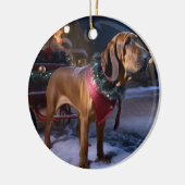 ブラッドハウンドクリスマスフェスティバルシーズン セラミックオーナメント (左)