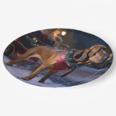 ブラッドハウンドクリスマスフェスティバルシーズン ペーパープレート (アングル)