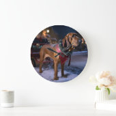 ブラッドハウンドクリスマスフェスティバルシーズン ラージ壁時計 (ホーム)