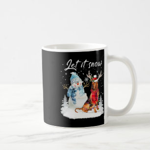 ブラッドハウンドサンタドッグクリスマス雪だるまクリスマスパジャマ コーヒーマグカップ