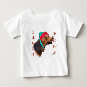ブラッドハウンドサンタポーズ ベビーTシャツ