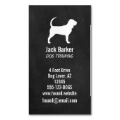 ブラッドハウンドシルエットドッグブリードバーティカル マグネット名刺 (正面縦)