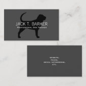 ブラッドハウンドシルエットブラックオングレー 名刺 (正面/裏面)