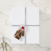 ブラッドハウンドドッグクリスマスホリデー ギフトタグ (より糸付き)