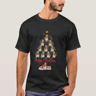 ブラッドハウンドドッグクリスマスライツサンタブラッドハウンドキリスト Tシャツ