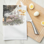 ブラッドハウンドドッグママフローラ キッチンタオル (四つ折り)